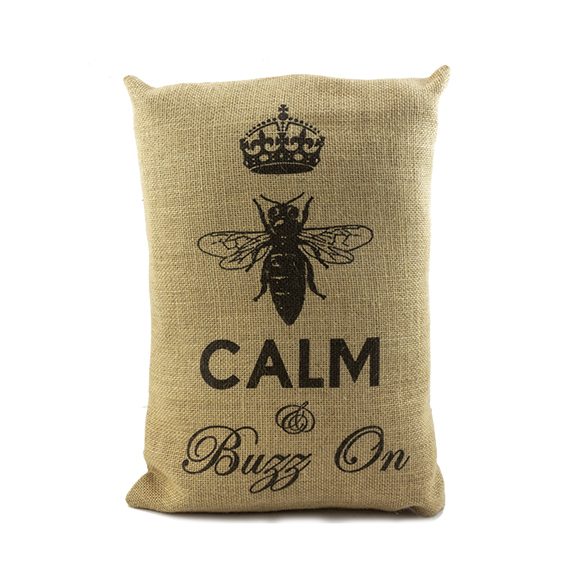 Calm & buzz on pillow